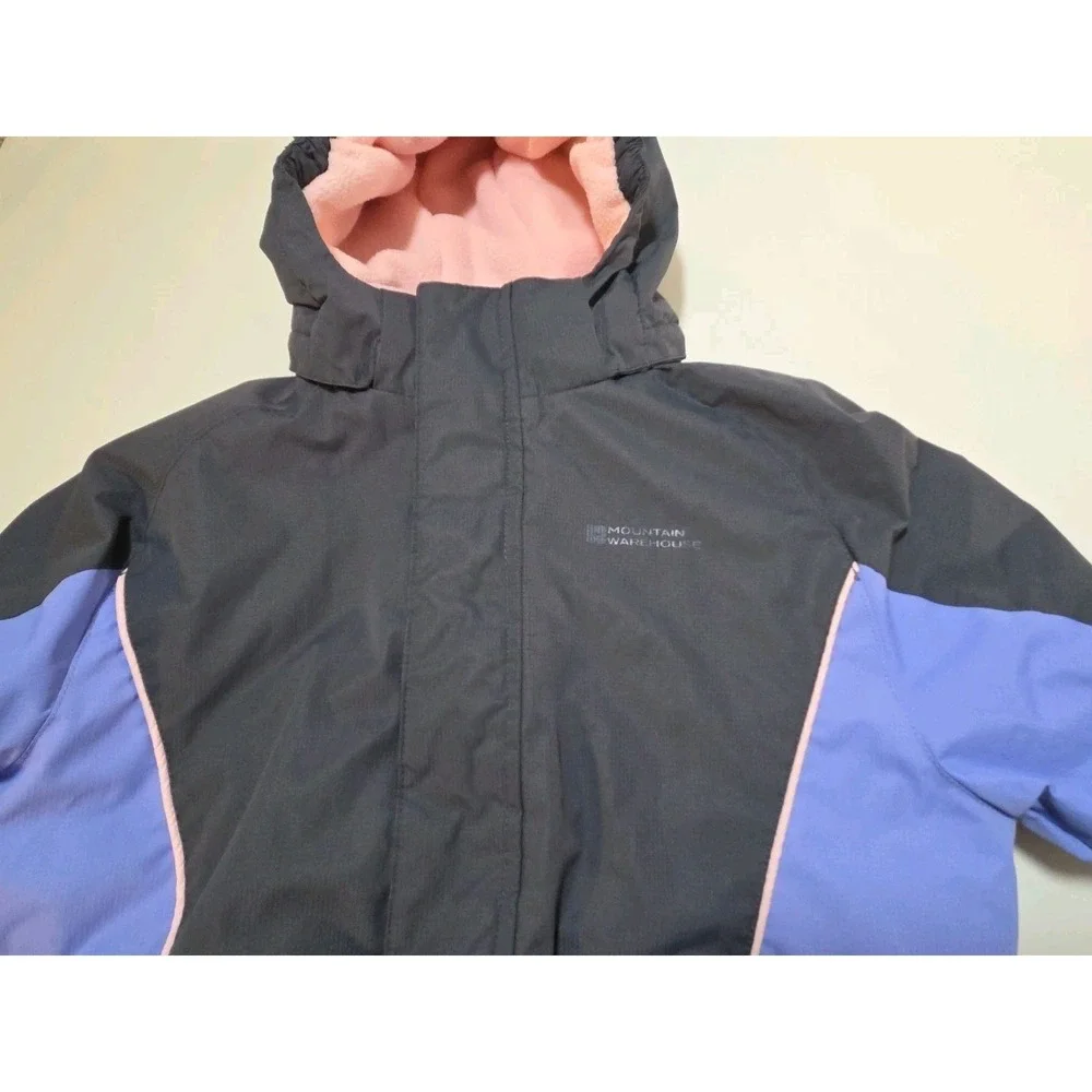 Mountain Warehouse Gray/Purple/Pink Girls Waterproof‎ Snow Ski Jacket Size 9-10